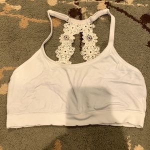 Bralette with flower detail on back